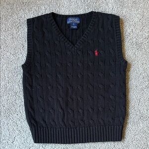 Polo by Ralph Lauren Black V-Neck Sweater Vest